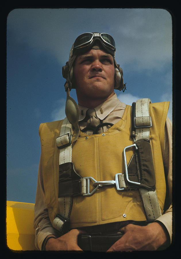 Marine lieutenant, glider pilot Painting by Palmer, Alfred T