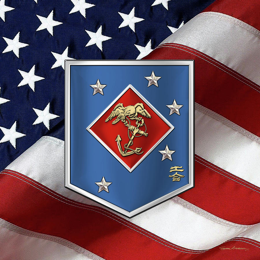 Marine Raider Regiment - Marine Special Operations Regiment  M S O R  Patch over American Flag Digital Art by Serge Averbukh