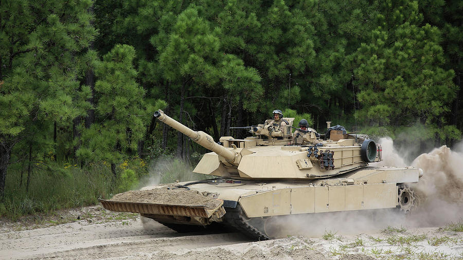 Marines Driving An M1 Abrams Tank Photograph by Stocktrek Images