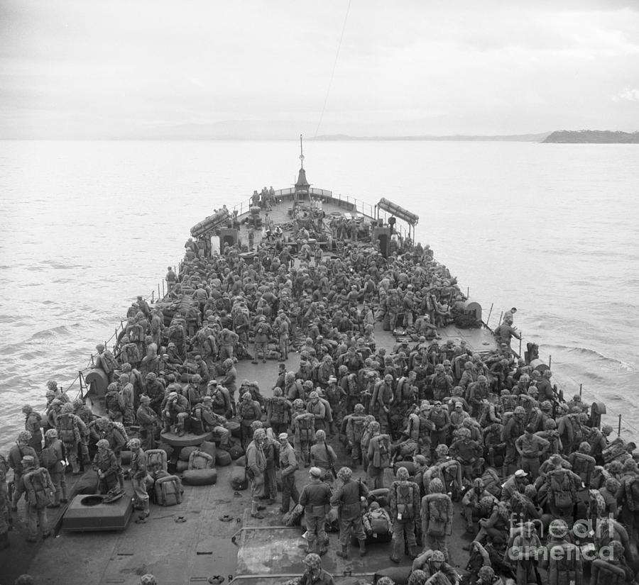 Marines Heading To Korea Photograph by Bettmann