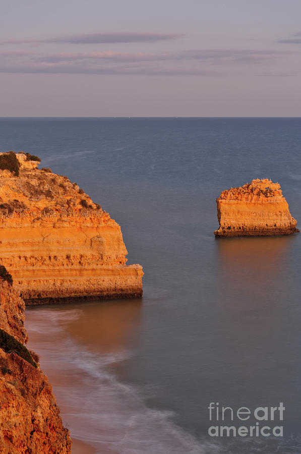 Marinha Beach Twilight over the Cliffs by Angelo DeVal Marinha Beach Twilight over the Cliffs by Angelo DeVal