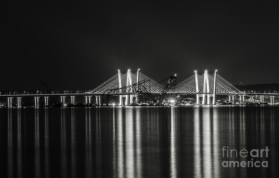 Mario M. Cuomo Bridge BW Photograph by Reynaldo BRIGANTTY