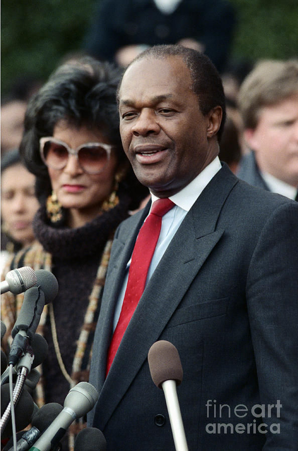 Marion Barry And Wife Speaking Photograph by Bettmann