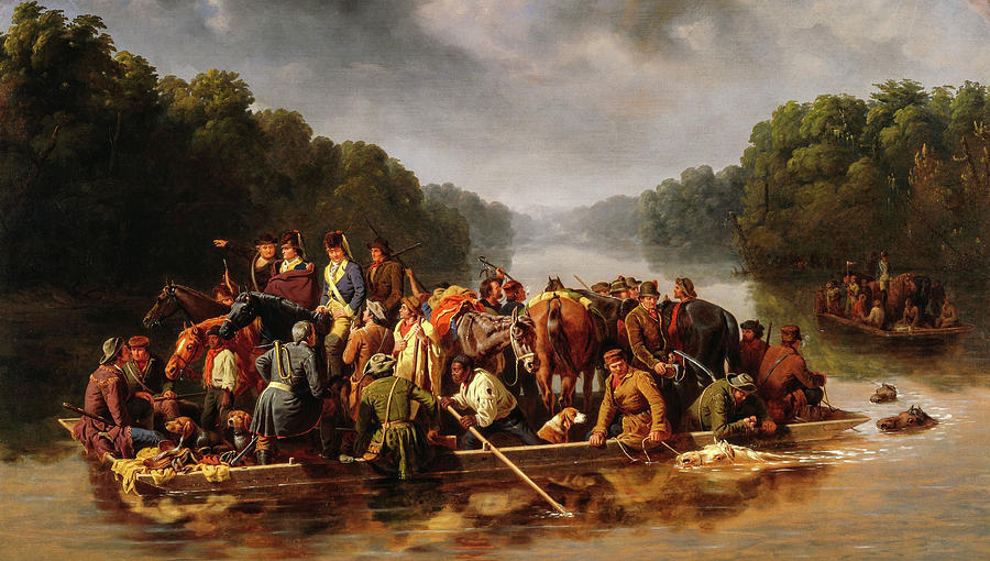 William Ranney Painting - Marion Crossing the Peedee, 1850 by William Ranney