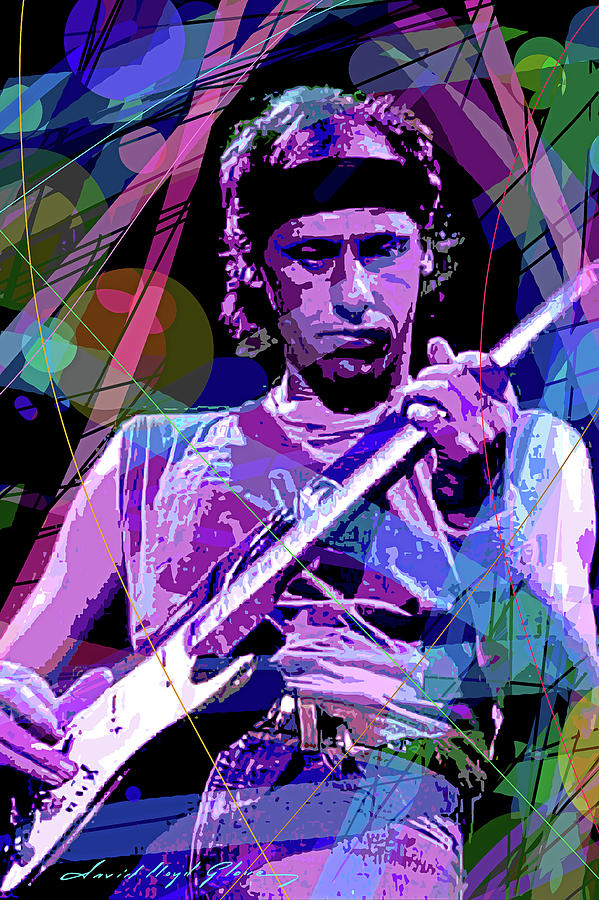 Mark Knopfler Stratocaster Painting by David Lloyd Glover