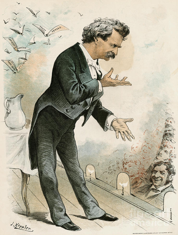 Mark Twain Performing Photograph by Bettmann