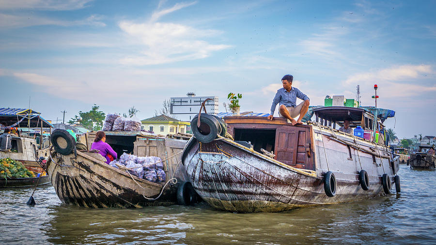 Market Boats Can Tho by Gary Gillette Market Boats Can Tho by Gary Gillette