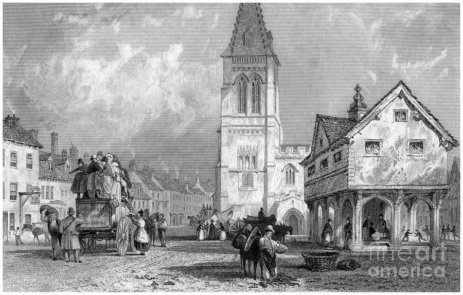 Market Harborough, Leicestershire, 19th Drawing by Print Collector
