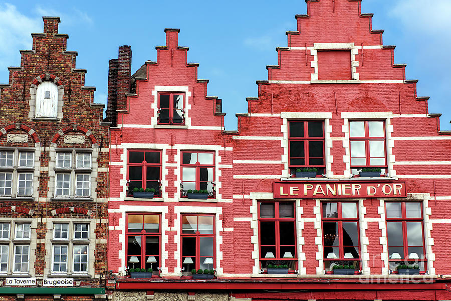 Market Square Shapes in Bruges Photograph by John Rizzuto