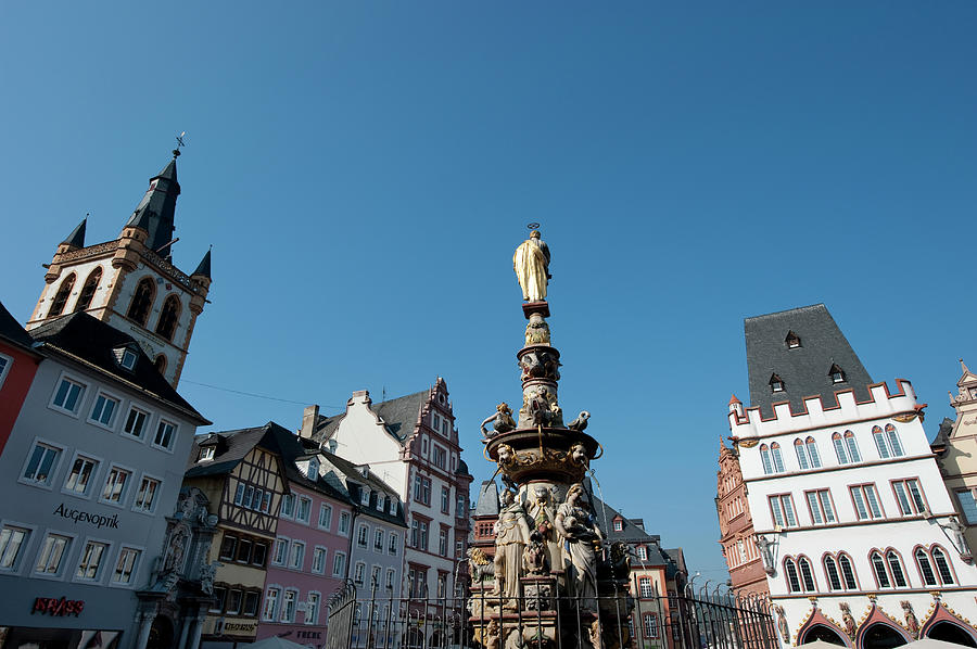Market Square With Fountain, Trier Photograph by Thomas Winz