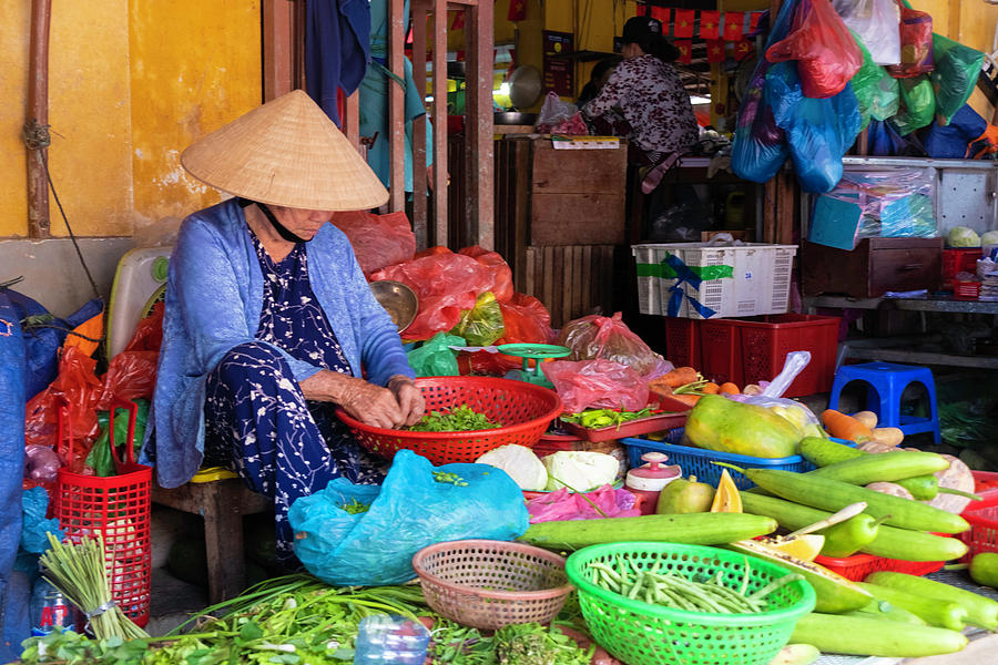 Woman Photograph - Market Woman, Vietnam by Madeline Ellis Woman Photograph - Market Woman, Vietnam by Madeline Ellis