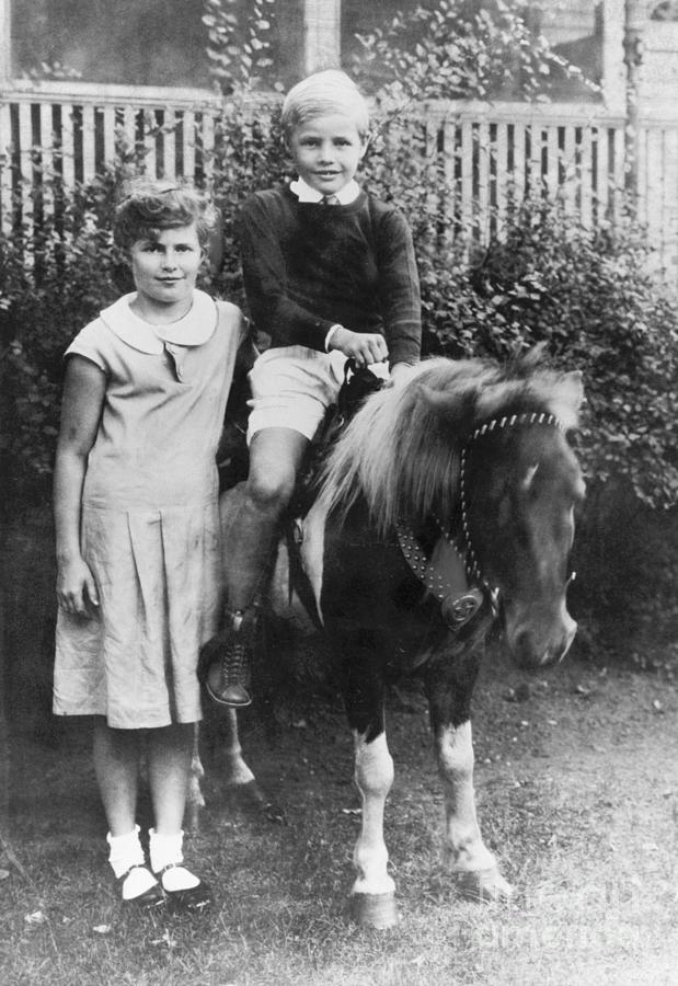 Marlon Brando On Pony And Sister Jocelyn Photograph by Bettmann