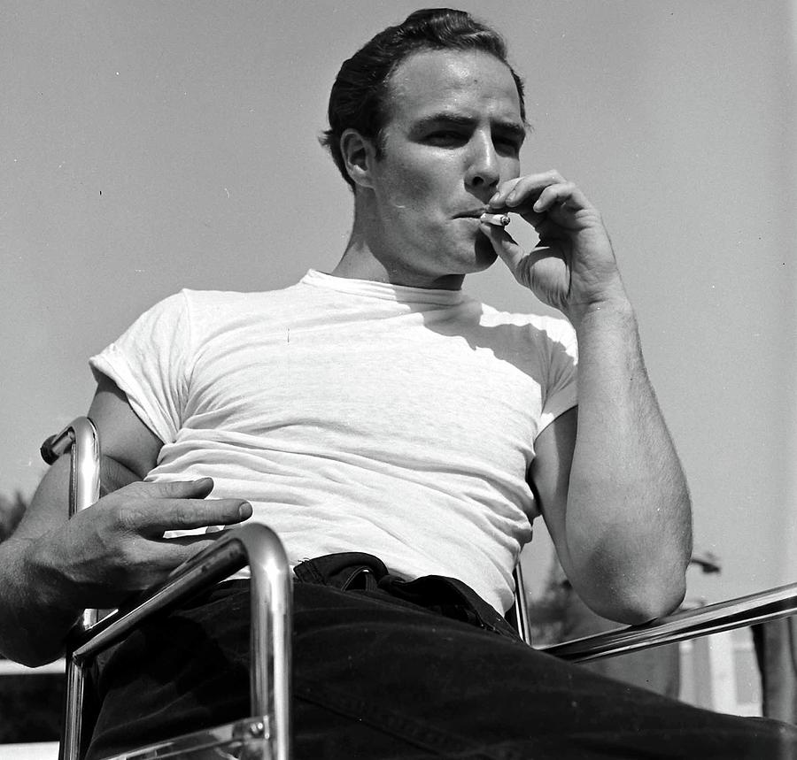 Marlon Brando Smoking A Cigarette Photograph By Ed Clark