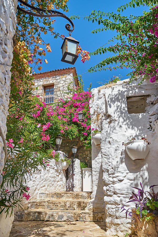Flower Photograph - Marmaris Old Town, Old Turkish House by Jan Wlodarczyk