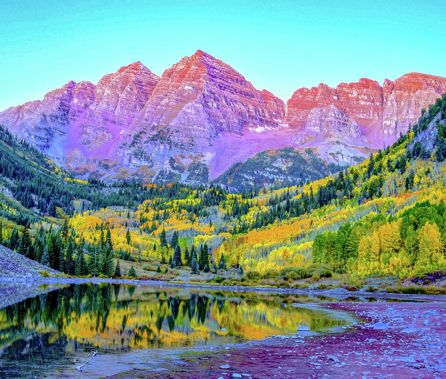 Maroon Bells Autumn 5 Photograph by Dave Masters - Fine Art America