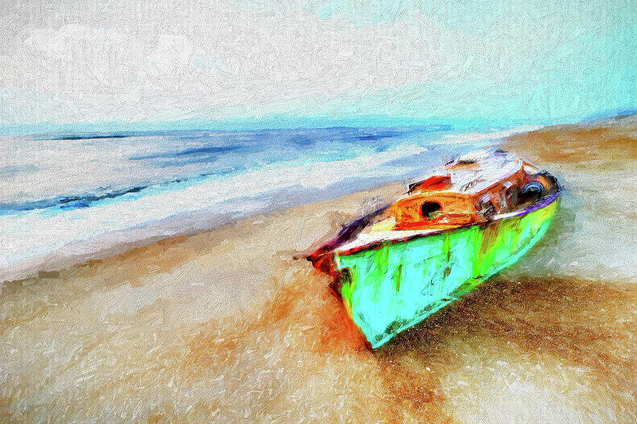 Marooned on the Outer Banks AP Painting by Dan Carmichael