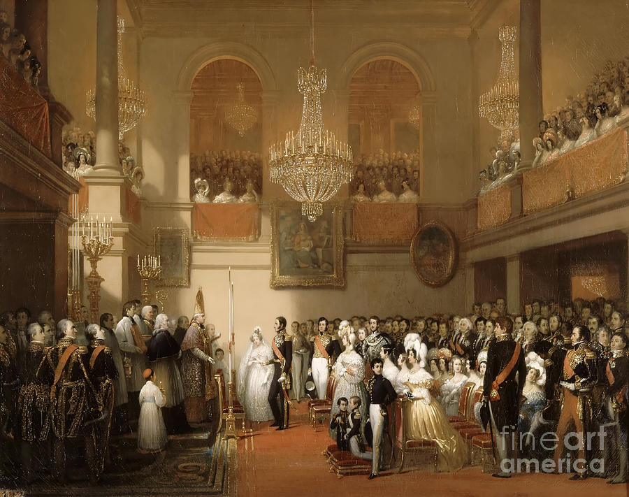 Marriage Of Leopold I Of The Belgians Drawing by Heritage Images