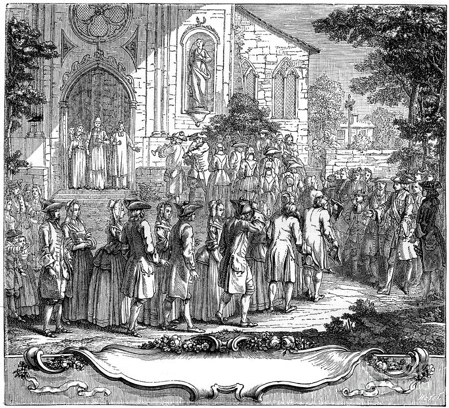 Marriage Of Ten Poor Girls, 1761 Drawing by Print Collector