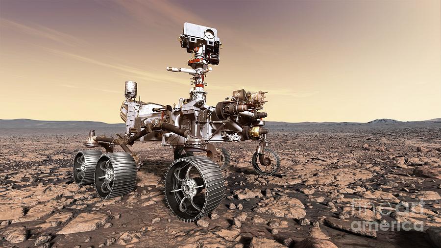 Mars 2020 Rover On Mars Photograph by Nasa/jpl-caltech/science Photo Library