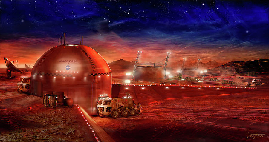 Mars - Hex Hab - base 3 Digital Art by James Vaughan