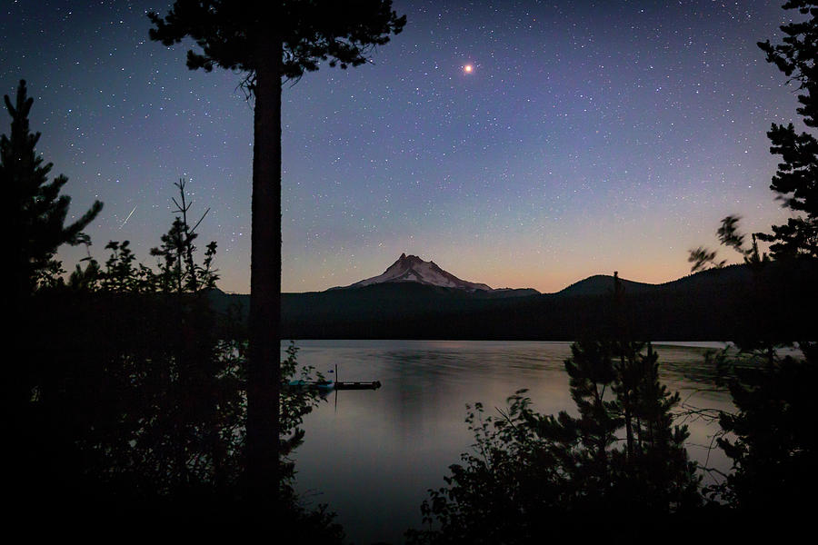 Night Photograph - Mars Over Mt. Jefferson by Cat Connor Night Photograph - Mars Over Mt. Jefferson by Cat Connor