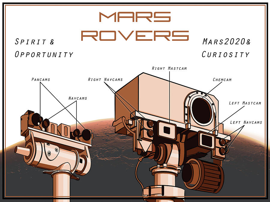 mars rover illustration