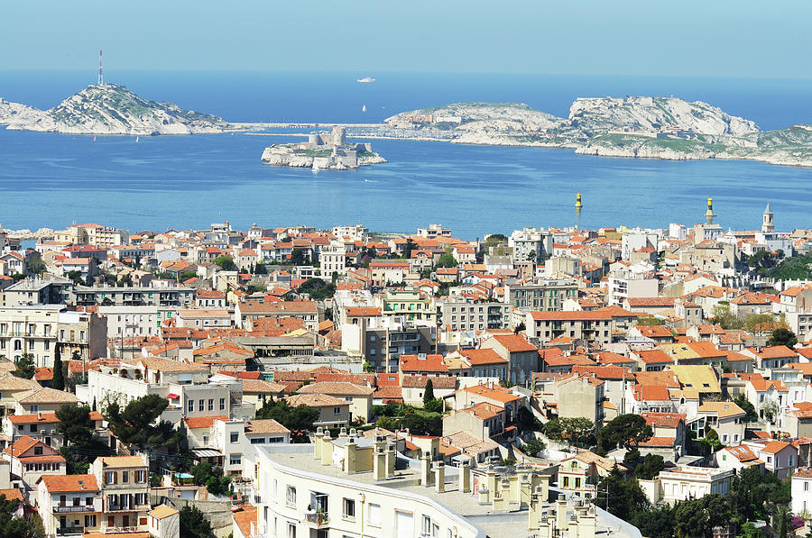 Marseille And View Of Chateau Dif Photograph by Jeangill
