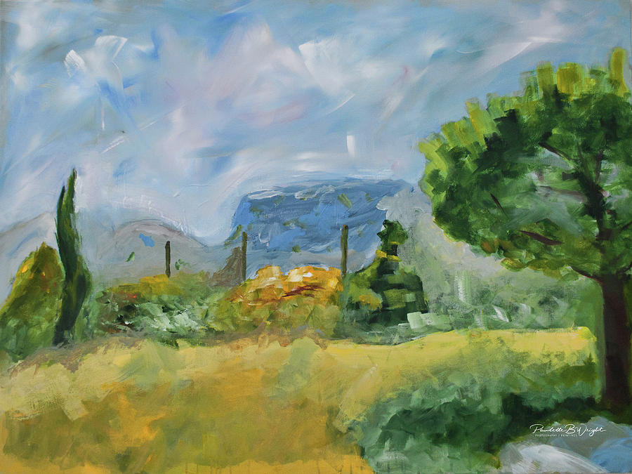 Marseille Countryside Painting by Paulette B Wright