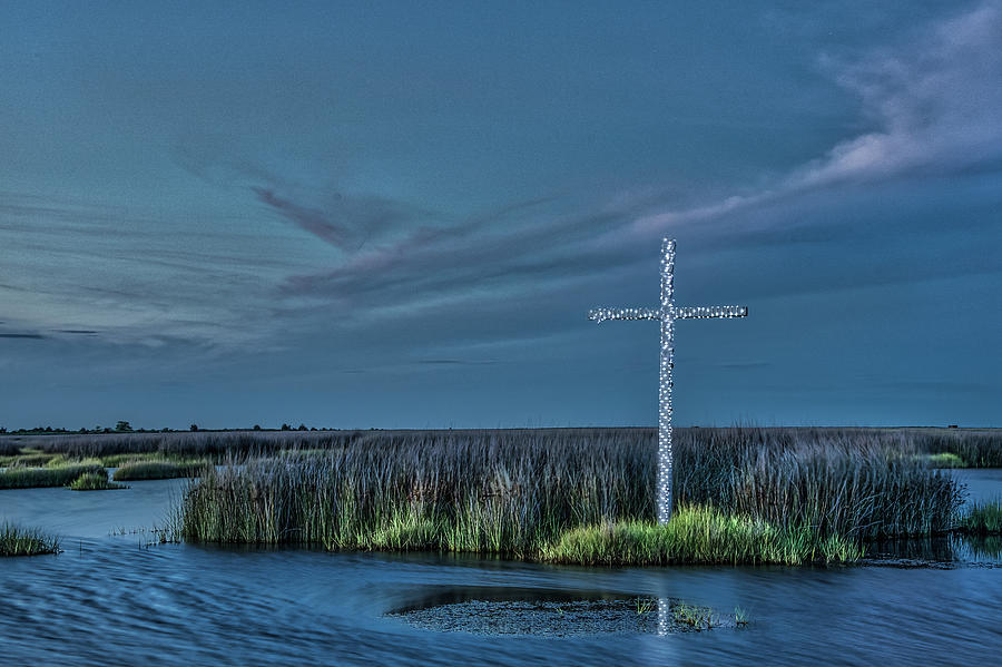 Marsh Cross at Dusk Photograph by Jerry Gammon