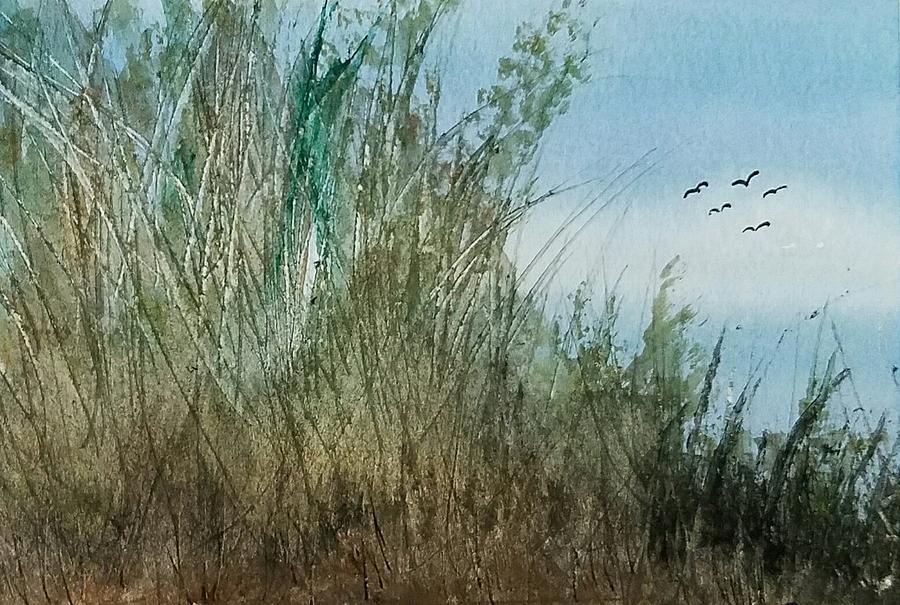 Marsh Grass Painting by Richard Morris