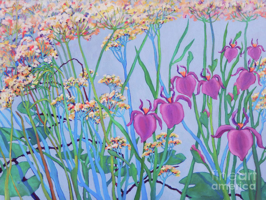 Marsh Pond Painting by Sharon Nelson-Bianco