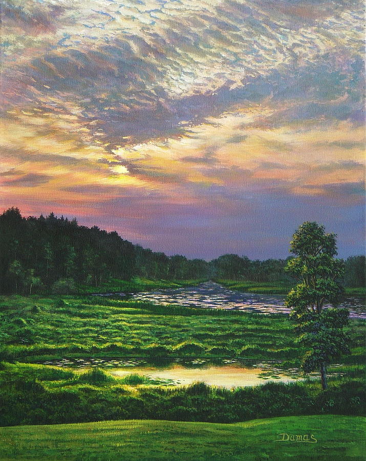 Marsh Sunset Painting by Bruce Dumas
