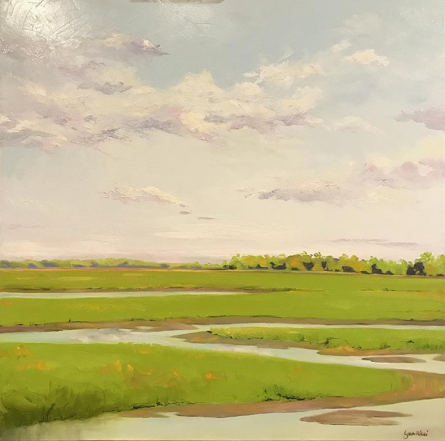 Marshes At Low Tide Painting