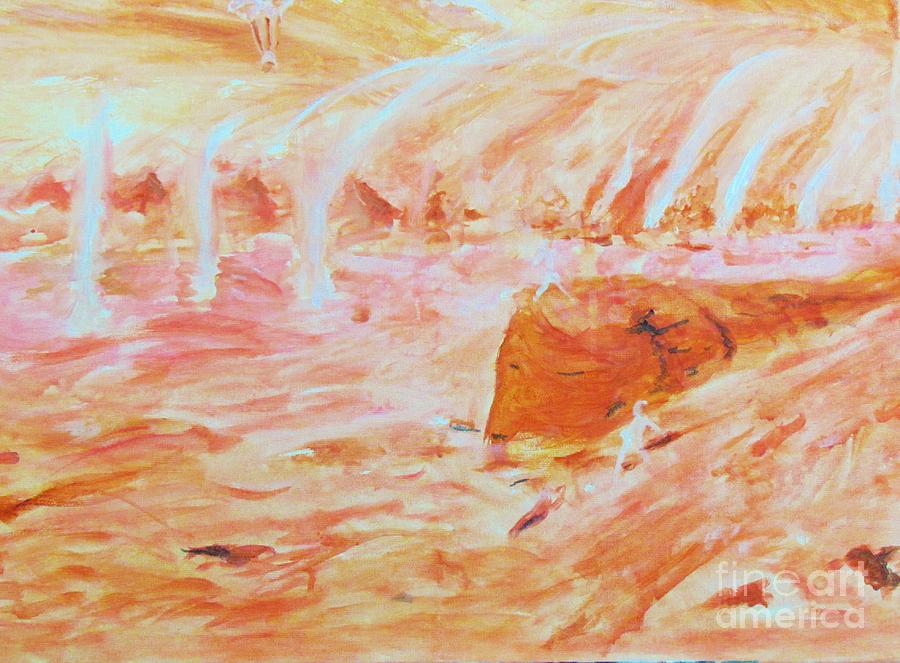 Martian Dust Storm  Painting by Stanley Morganstein