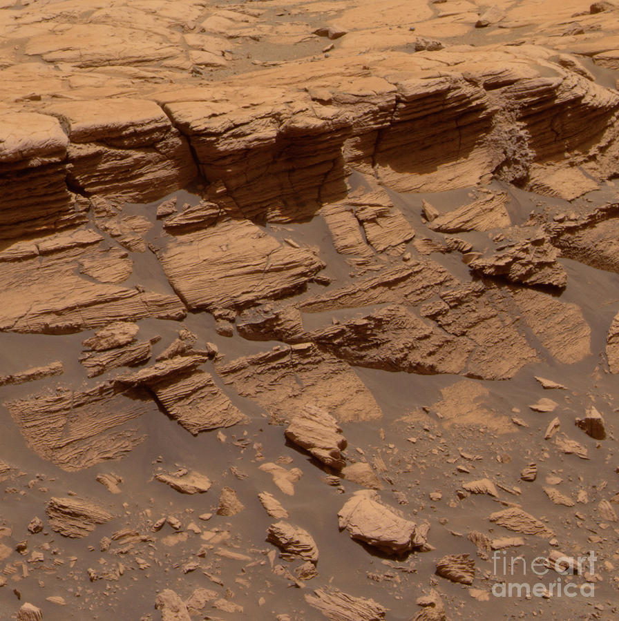 Martian Sedimentary Rocks Photograph by Jpl/cornell/nasa/science Photo Library