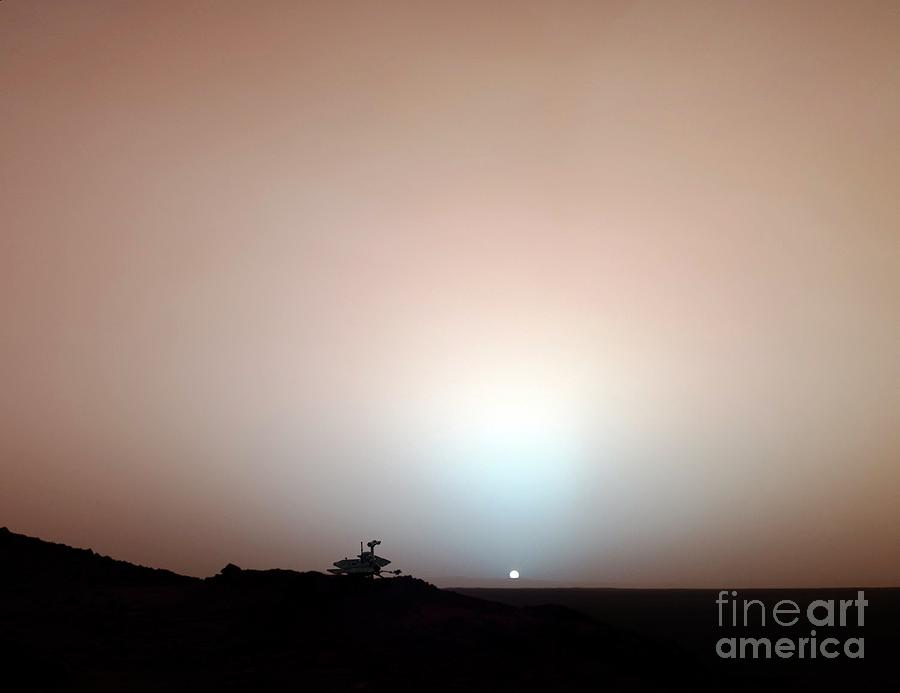 Martian Sunset Photograph by Jpl-solar System Visualization Team/nasa/science Photo Library
