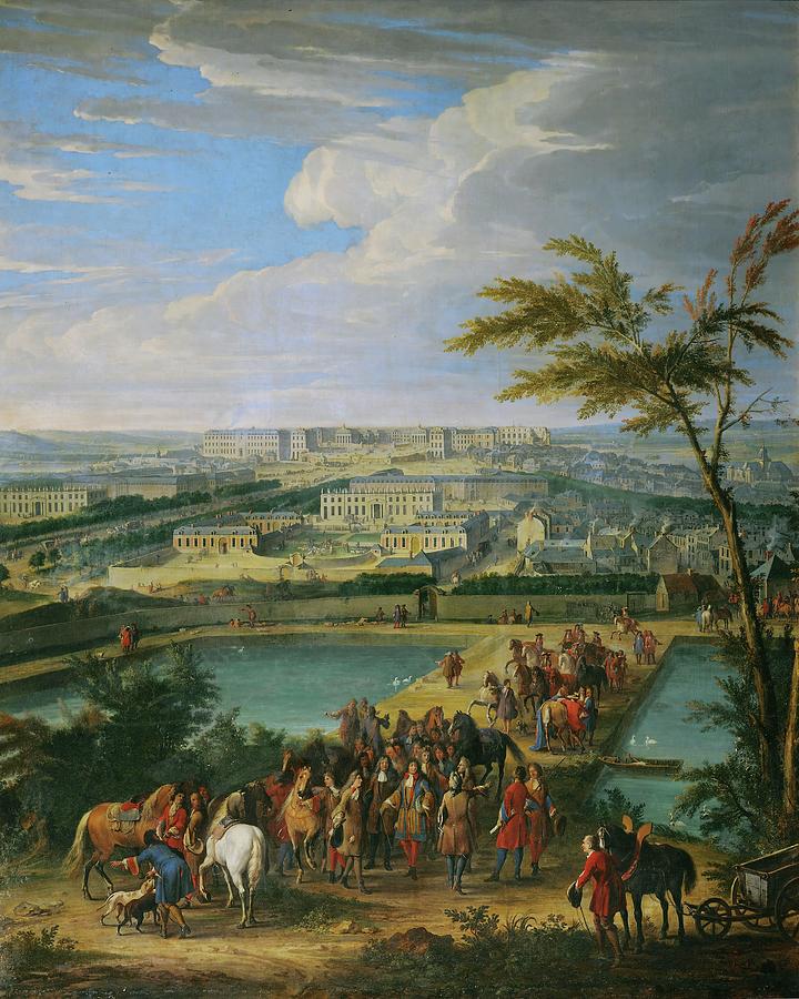 Martin, Jean-Baptiste Town and palace of Versailles,1688. Painting by Jean-Baptiste Martin