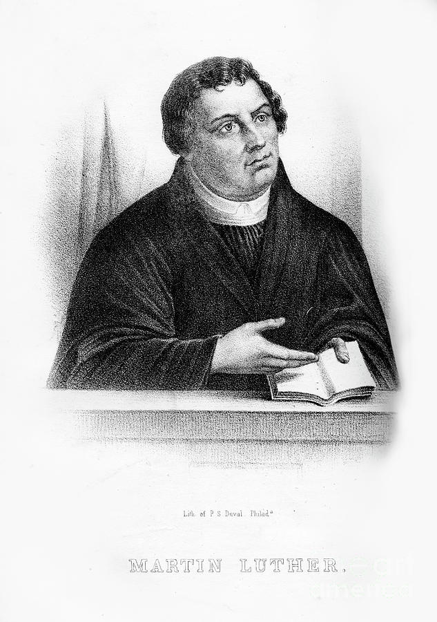 Martin Luther, German Theologian Drawing by Print Collector