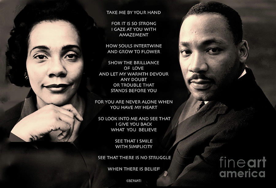 Martin Luther King Jr And Coretta Scott King Mixed Media by Dianne ...