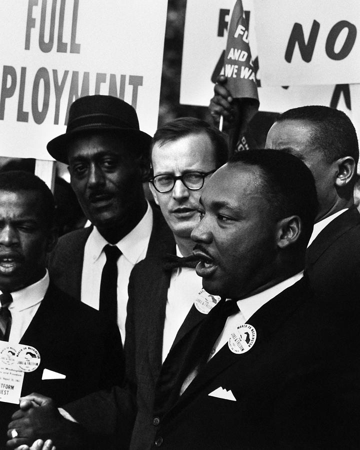 Martin Luther King, Jr. At Civil Rights March Photograph by Globe ...