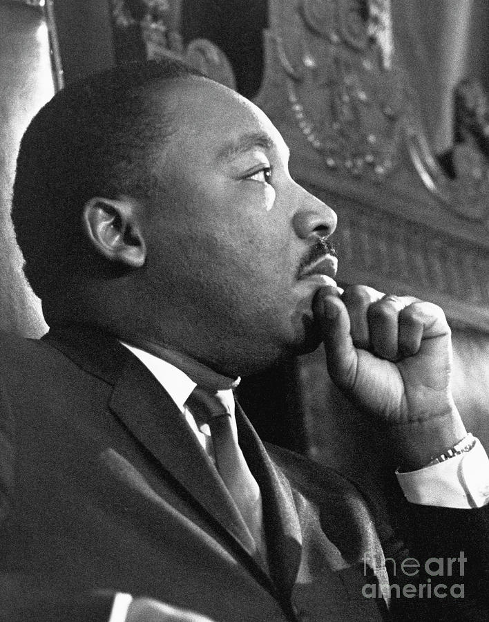 Martin Luther King Jr. Before A Speech Photograph by Bettmann