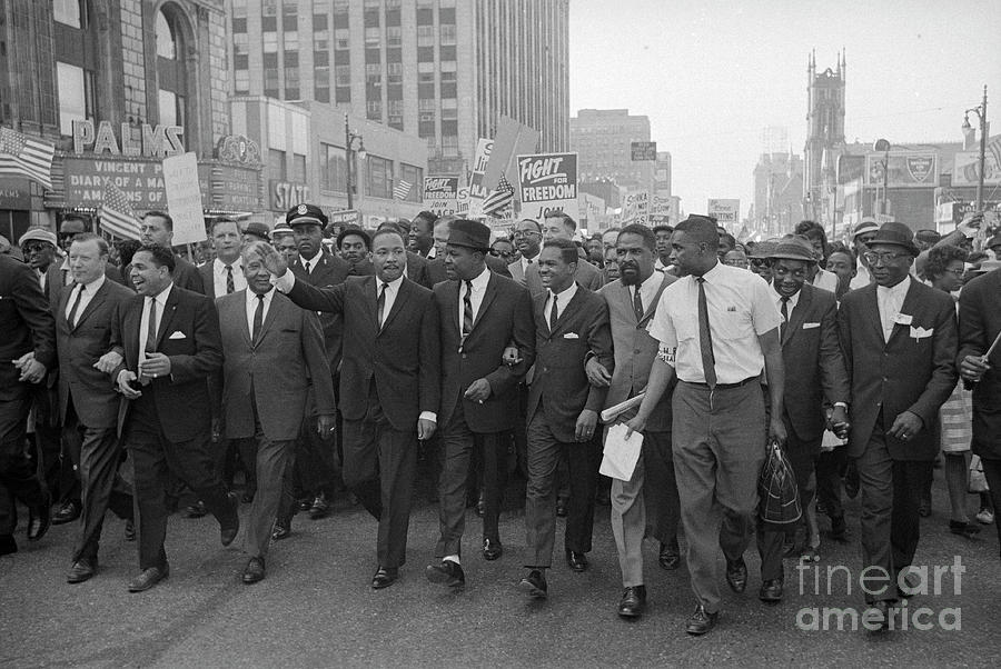 Martin Luther King Jr Leading March Photograph by Bettmann