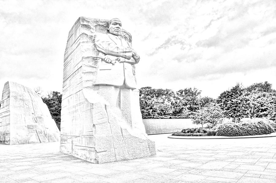 Martin Luther King Jr. Memorial Drawing Digital Art by Craig Fildes
