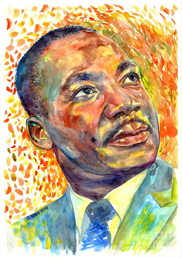 Martin Luther King Jr Painting - Martin Luther King Jr portrait by Suzann Sines