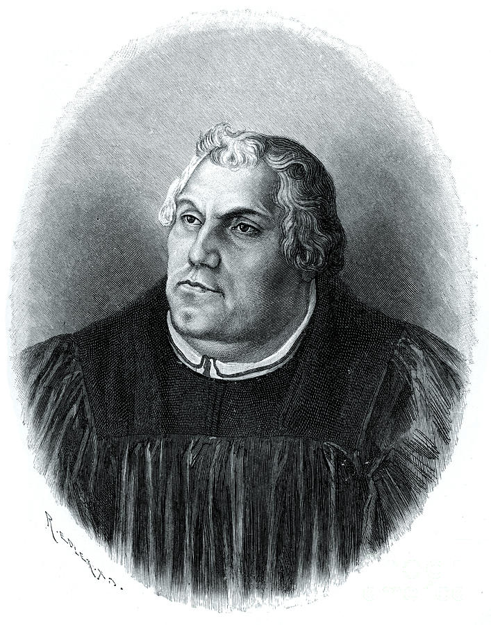 Martin Luther, Protestant Church Drawing by Print Collector