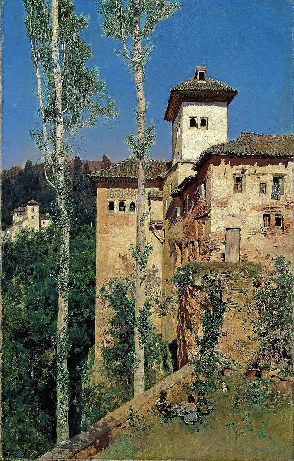 Martin Rico y Ortega / 'The Ladies' Tower at the Alhambra', 1871