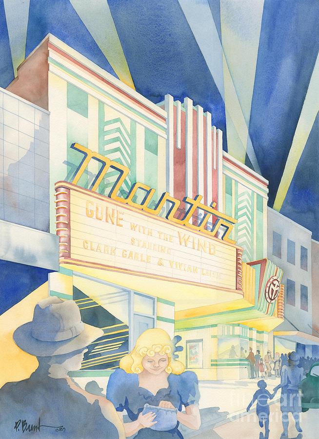 Watercolor Painting - Martin Theatre by Paul Brent