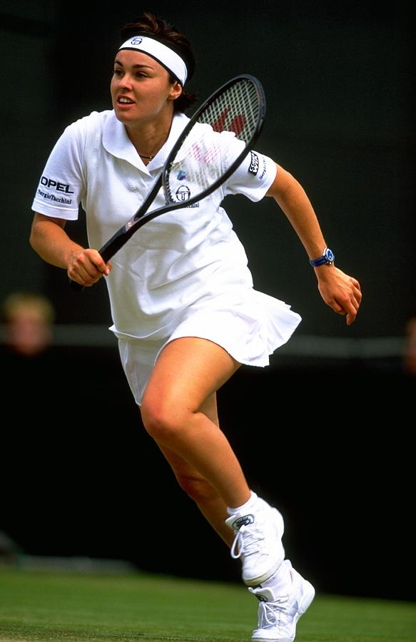 Tennis Photograph - Martina Hingis Of Switzerland In Action by Gary M. Prior