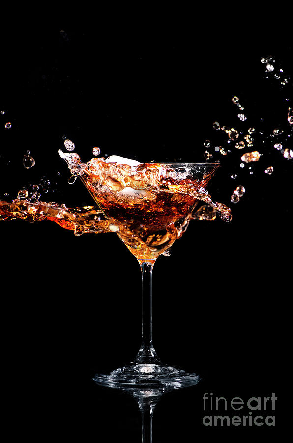 Martini Cocktail Splash Photograph