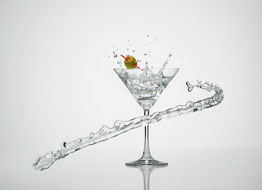 Martini Splash With Wave Photograph by Don Farrall